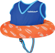 SwimSchool front view of berry blue swim trainer showing secure fit and comfort