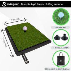 swingear detailed divot board impact mark demonstrating swing feedback