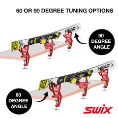 Swix vise mounted on work table offering steady tuning surface benefit