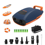 Swonder pump front view showing compact design and handle for portability