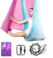 SYCYKA front view of aerial hammock showing full fabric and benefit of ample coverage