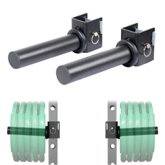 SYL Fitness plate holder front view showing compact storage and secure fit