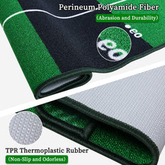 Symbiontia distance markers and yard labels visible for precise practice and pace control