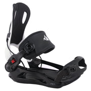 System MTN front view of XL bindings showing rear-entry hi-back and baseplate, quick access