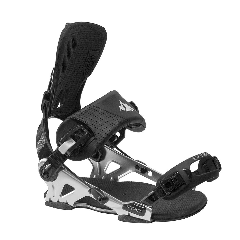 System Pro Freeride front profile showing aluminum frame and step-in ease for performance