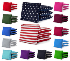Tailgating Pros hand holds bag showing suede and canvas sides for shot options