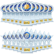 Tandefio clear acrylic trophy front view showing clean baseball design and display appeal