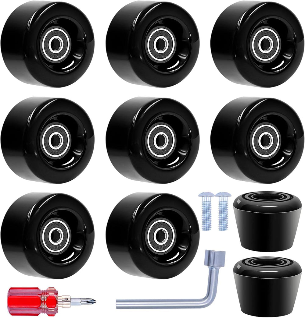Tanzfrosch front pack showing eight wheels and two toe stoppers, ready to install
