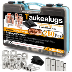 Taukealugs open box with neat compartments showing full kit and easy transport