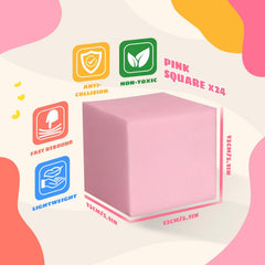 TAYUQEE close-up of foam cube texture demonstrating soft rebound and durability