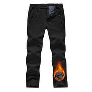 TBMPOY front view of black ski pants showing fit and silhouette for easy layering