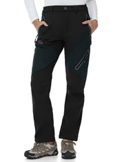 TBMPOY front view of black snow pants showing fit and features