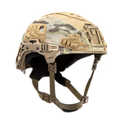 Team Wendy helmet cover front view showing Multicam fit and low-profile protection