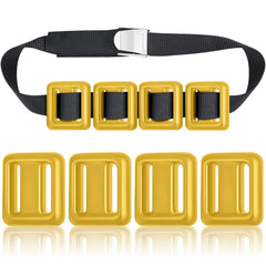 Tellegloww front view of kit showing four weights and nylon belt, easy packing