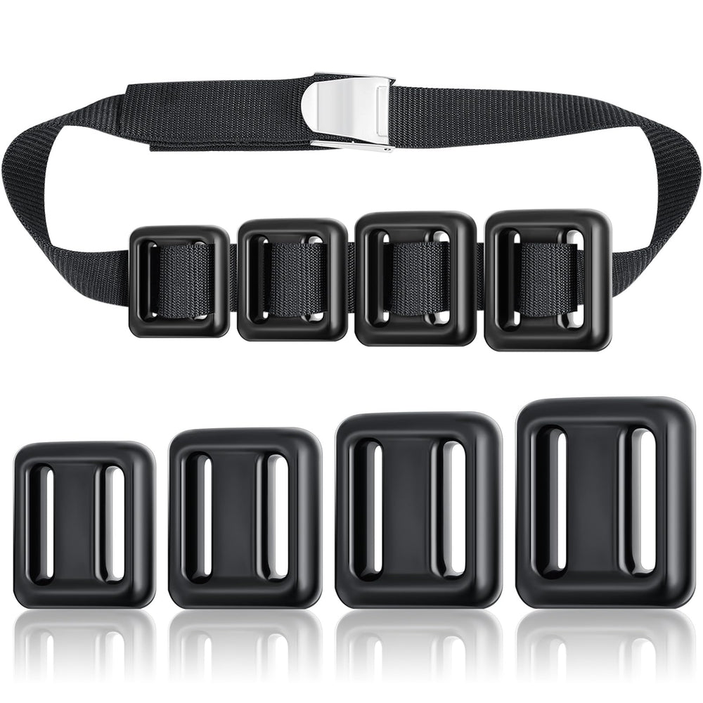 Tellegloww full kit front view showing weights and nylon belt for compact travel
