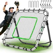 TELURY front view of rebounder showing frame and net for quick setup benefit