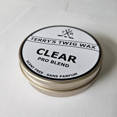 Terry's Twig Wax tin next to a ruler showing 80g size and long-lasting supply