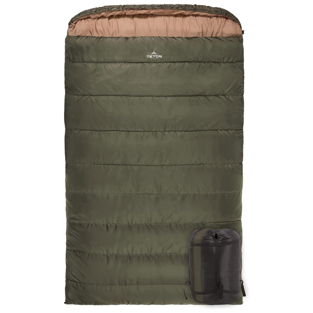 TETON Sports front view showing full queen-size sleeping bag comfort