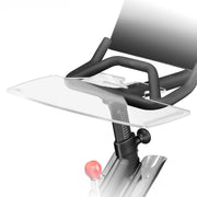 TFD Sidewinder+ front-mounted on Peloton Bike+ showing stable workspace benefit