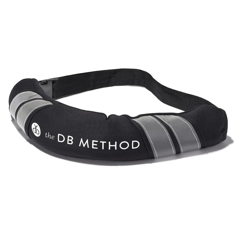 THE DB METHOD DreamBelt front view showing sleek belt and comfortable fit benefit: clear visual of product