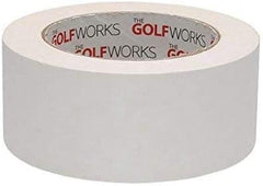 The Golf Works front packaging showing tape roll and clear labeling for reliable adhesion