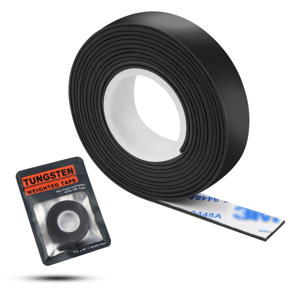 THE GOLFER STORE tungsten tape roll front view showing compact weighted strip benefit
