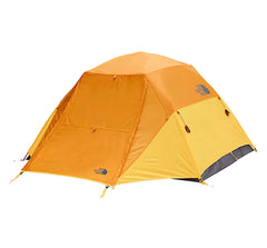 The North Face tent door and vestibule detail offering secure gear storage