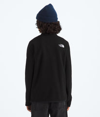 The North Face reverse-coil zipper and chin guard detail for comfort and protection