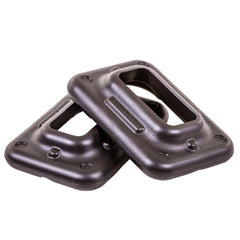 The Step risers front view showing sleek black design and added height benefit
