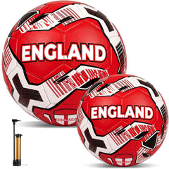 Thenshop front view England-flag soccer ball pair showing bold design and visibility