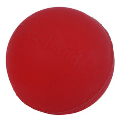 THERABAND red hand exerciser held in palm to show size and portability for travel-friendly grip and rehab exercises