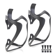 ThinkTop front view of carbon fiber bottle cage showing compact profile and lightness