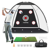 THINNFOK front view net setup showing full target and pockets for focused practice