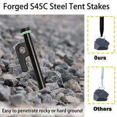 Tialero stake shaft detail highlighting durable S45C forging