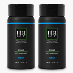Tiege Hanley front packaging 2 pack showing bottles and clean scent benefit