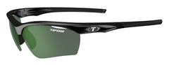Tifosi Vero Golf front view gloss black frame showing sporty fit and coverage