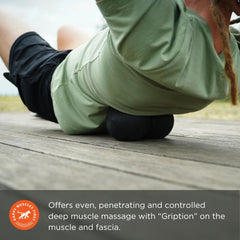 Tiger Tail side profile highlighting 4.4-inch curve for spinal cradling benefit