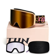 TIJN front view of Ouroboros goggles showing full-field clarity and comfort