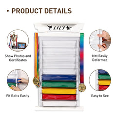Tilhumt top shelf holding trophies and photos for proud display and visual emphasis