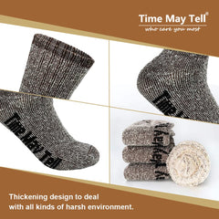 Time May Tell socks inside hiking boot illustrating secure fit and blister prevention benefit