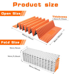 TIYURENER fully open sleeping pad orange showing full-length coverage and insulation