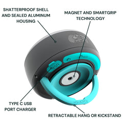 Toadfish Stowaway magnet attached to boat steel for secure mounting and easy repositioning