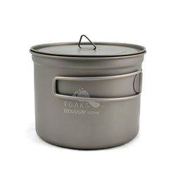 TOAKS front view of pot showing compact profile and lightweight benefit