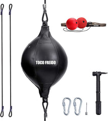 TOCO FREIDO front packaging showing complete punching ball kit and benefits