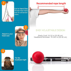TOCO FREIDO headband with reflex ball demonstrating adjustable training fit