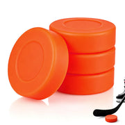Toddmomy front view of four orange pucks showing bright visibility and pack benefit
