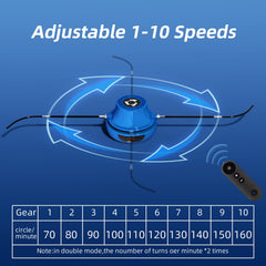 Togieeii in use indoors with user jumping hands-free for easy cardio