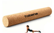 Toibena front view of cork roller showing size and durable finish, supports deep tissue work