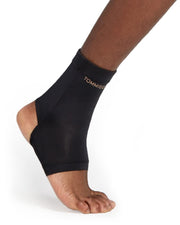 Tommie Copper ankle sleeve front view showing sleek support and discreet fit