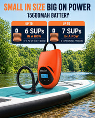 Tonsim pump with seven nozzles laid out for versatile inflating options
